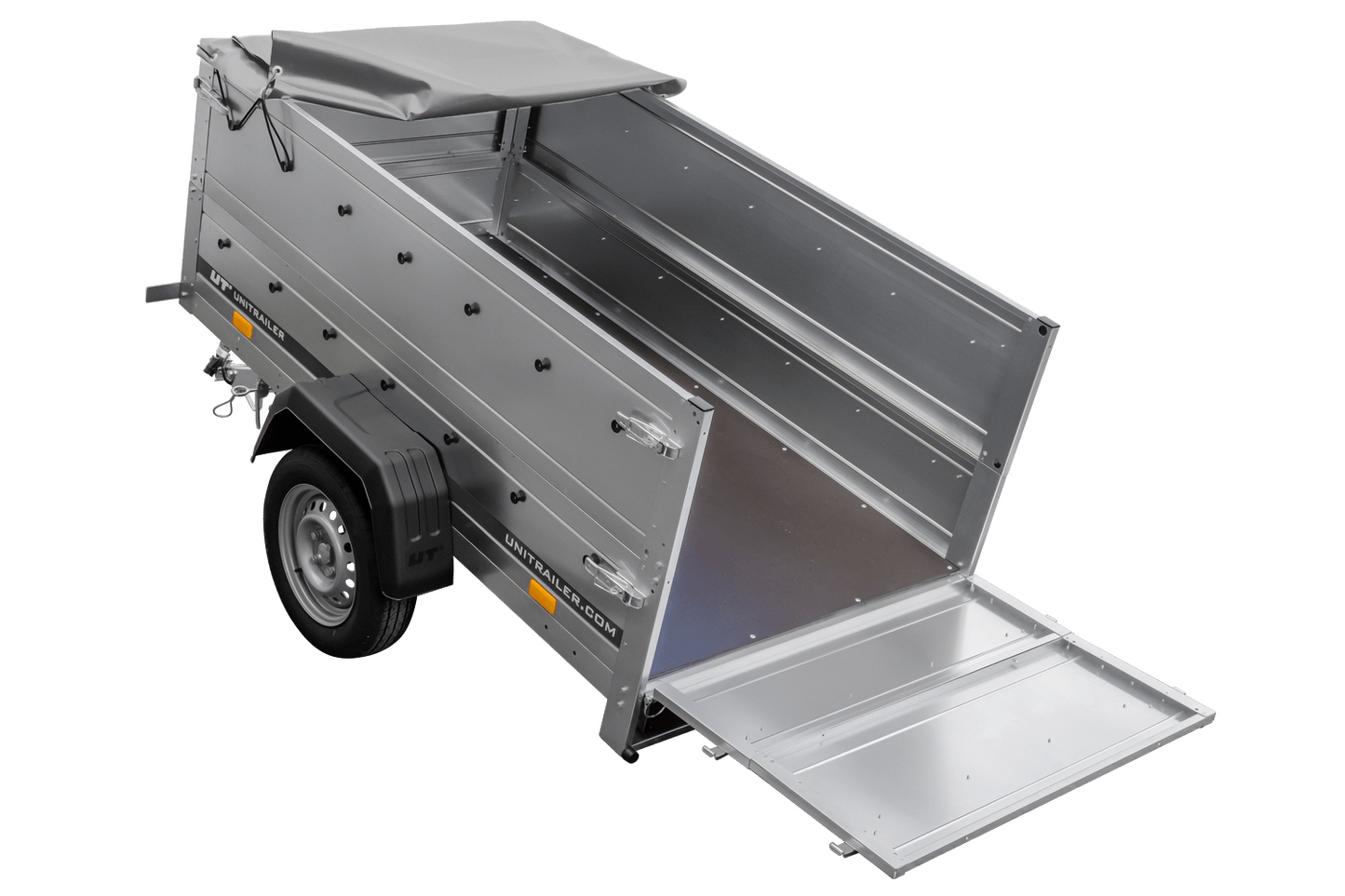 Remorque neuve 200x106 avec bâche plate, rehausses de ridelles et roue jockey - Garden Trailer 200 KIPP
