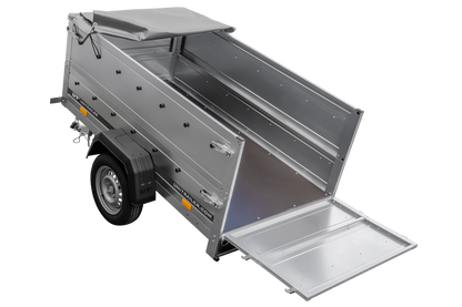 Remorque neuve 200x106 avec bâche plate, rehausses de ridelles et roue jockey - Garden Trailer 200 KIPP