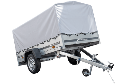 Remorque routière avec bâche haute, arceau H-800 et roue jockey 230x125 Garden Trailer 230 KIPP