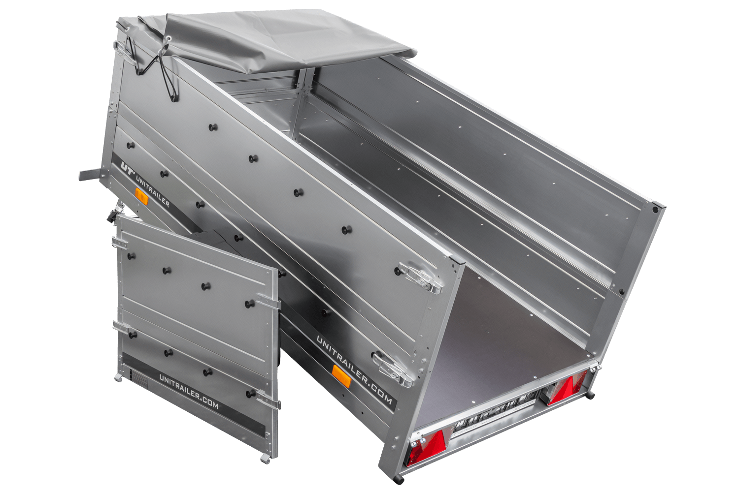 Remorque neuve 200x106 avec bâche plate, rehausses de ridelles et roue jockey - Garden Trailer 200 KIPP