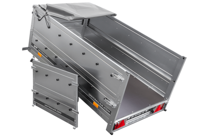 Remorque neuve 200x106 avec bâche plate, rehausses de ridelles et roue jockey - Garden Trailer 200 KIPP