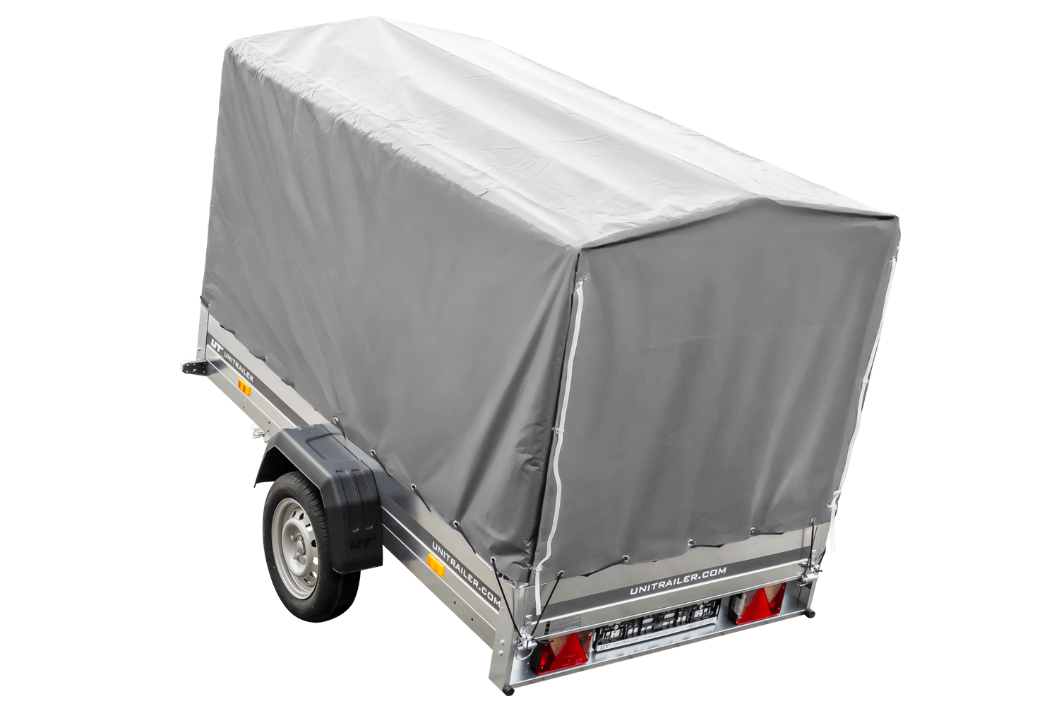 Remorque routière avec bâche haute (110 cm), arceau (110 cm) et roue jockey 230x125 Garden Trailer 230 KIPP