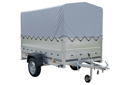 Remorque haute avec rehausses de ridelles et bâche haute - 2,30 x 1,25 m - Garden Trailer 230 KIPP
