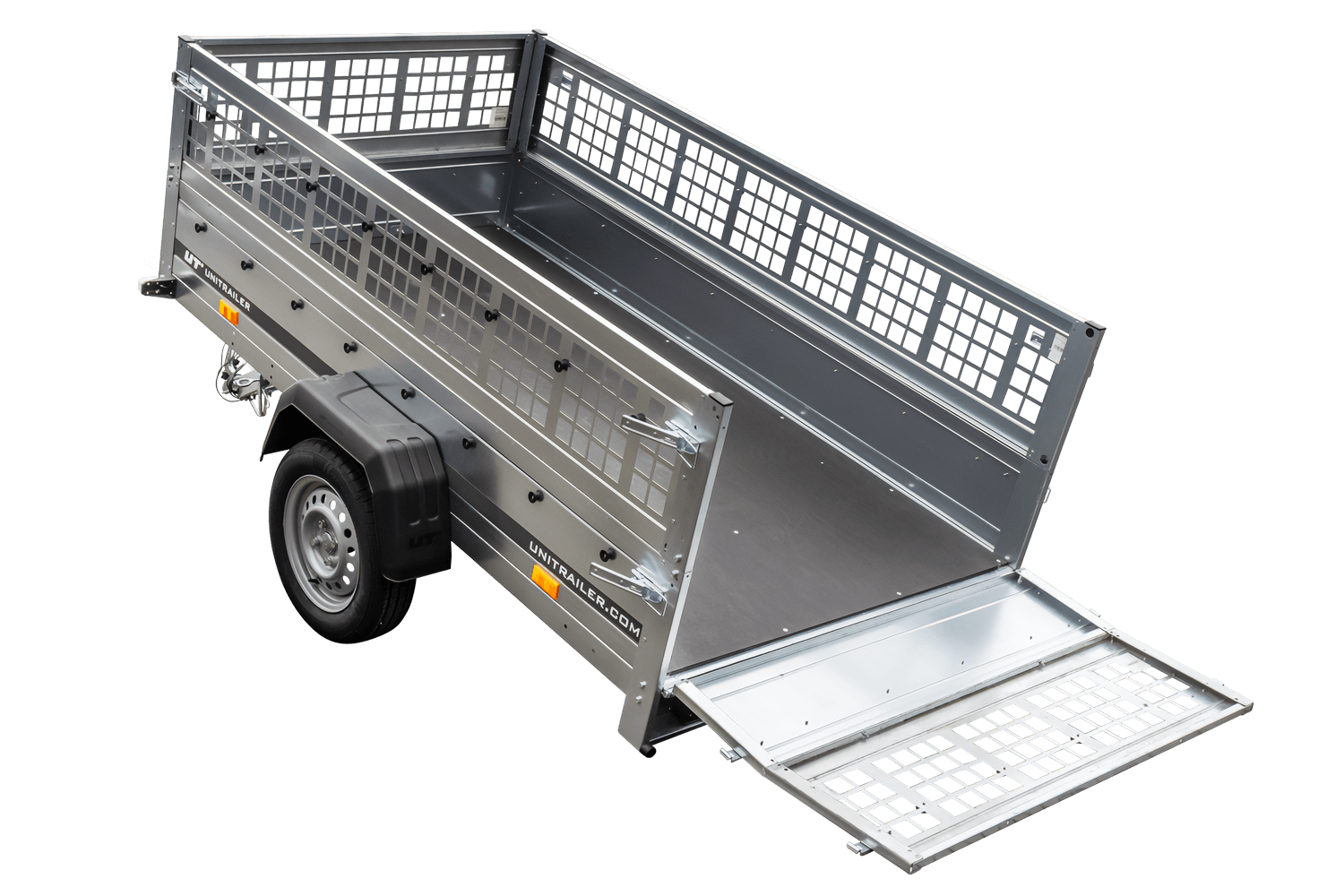 Unitrailer GARDEN TRAILER 230 KIPP (NEW) remorque voiture avec roue jockey et côtés grillagés