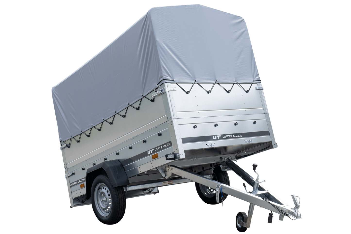 Remorque haute avec rehausses de ridelles et bâche haute - 2,30 x 1,25 m - Garden Trailer 230 KIPP