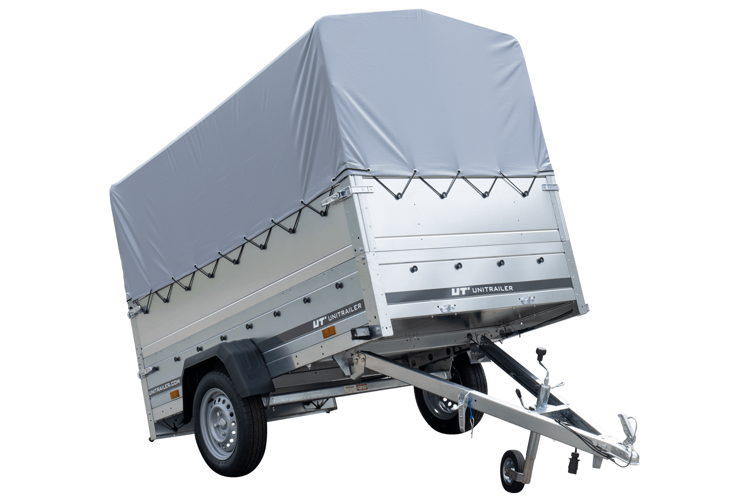 Remorque haute avec rehausses de ridelles et bâche haute - 2,30 x 1,25 m - Garden Trailer 230 KIPP