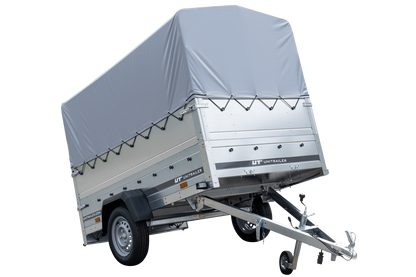 Remorque haute avec rehausses de ridelles et bâche haute - 2,30 x 1,25 m - Garden Trailer 230 KIPP