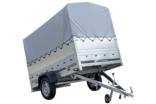 Remorque haute avec rehausses de ridelles et bâche haute - 2,30 x 1,25 m - Garden Trailer 230 KIPP