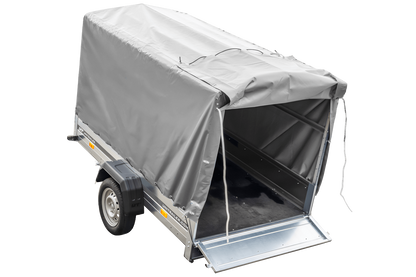 Remorque routière avec bâche haute (110 cm), arceau (110 cm) et roue jockey 230x125 Garden Trailer 230 KIPP