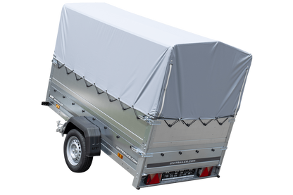 Remorque haute avec rehausses de ridelles et bâche haute - 2,30 x 1,25 m - Garden Trailer 230 KIPP