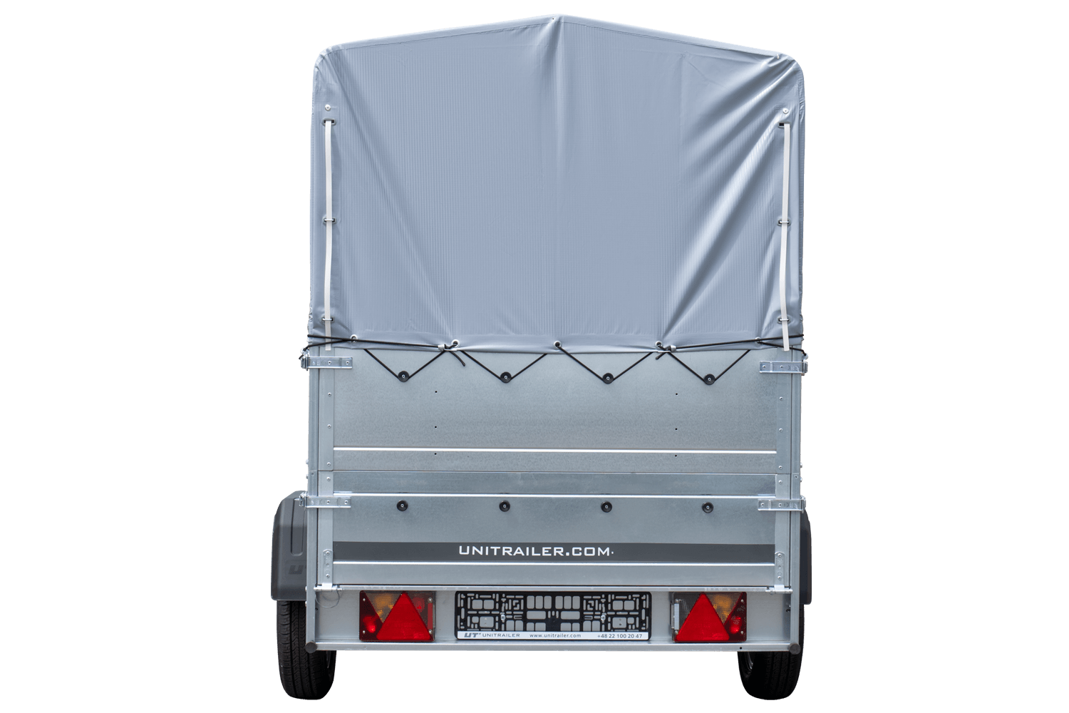 Remorque haute avec rehausses de ridelles et bâche haute - 2,30 x 1,25 m - Garden Trailer 230 KIPP