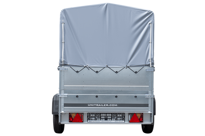 Remorque haute avec rehausses de ridelles et bâche haute - 2,30 x 1,25 m - Garden Trailer 230 KIPP