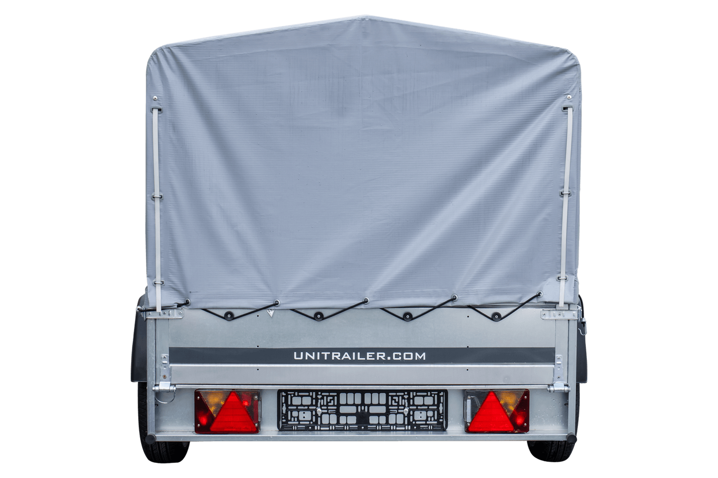 Remorque routière avec bâche haute, arceau H-800 et roue jockey 230x125 Garden Trailer 230 KIPP