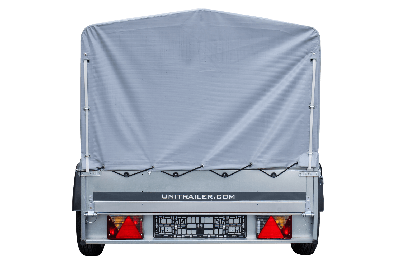 Remorque routière avec bâche haute, arceau H-800 et roue jockey 230x125 Garden Trailer 230 KIPP