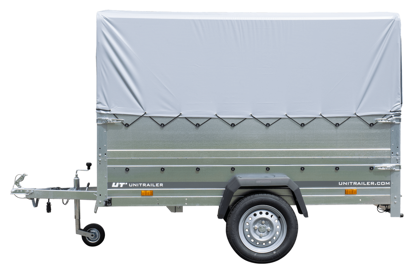 Remorque haute avec rehausses de ridelles et bâche haute - 2,30 x 1,25 m - Garden Trailer 230 KIPP