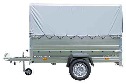 Remorque haute avec rehausses de ridelles et bâche haute - 2,30 x 1,25 m - Garden Trailer 230 KIPP