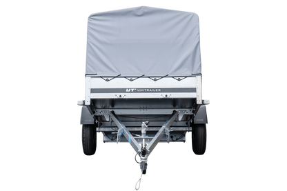 Remorque routière avec bâche haute, arceau H-800 et roue jockey 230x125 Garden Trailer 230 KIPP