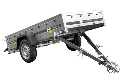 Remorque routière avec bâche haute (110 cm), arceau (110 cm) et roue jockey 230x125 Garden Trailer 230 KIPP