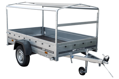 Remorque routière avec bâche haute, arceau H-800 et roue jockey 230x125 Garden Trailer 230 KIPP