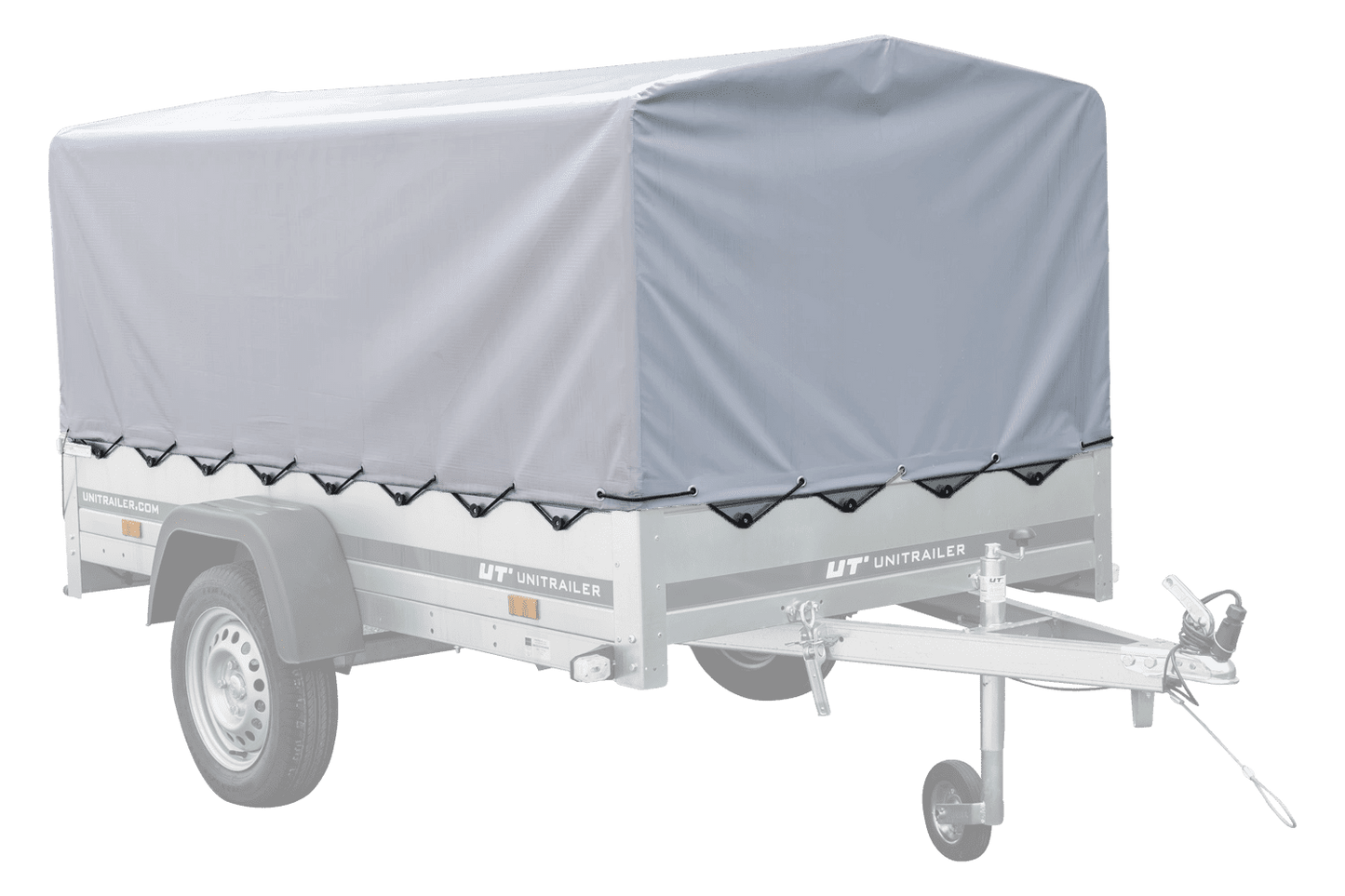 Remorque haute avec rehausses de ridelles et bâche haute - 2,30 x 1,25 m - Garden Trailer 230 KIPP