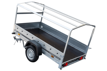 Remorque routière avec bâche haute, arceau H-800 et roue jockey 230x125 Garden Trailer 230 KIPP
