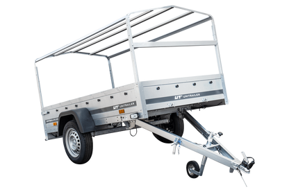 Remorque routière avec bâche haute, arceau H-800 et roue jockey 230x125 Garden Trailer 230 KIPP
