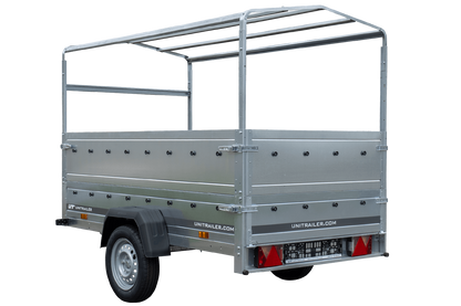 Remorque haute avec rehausses de ridelles et bâche haute - 2,30 x 1,25 m - Garden Trailer 230 KIPP