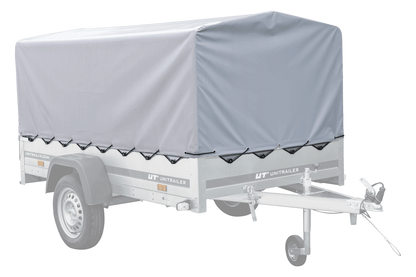 Remorque haute avec rehausses de ridelles et bâche haute - 2,30 x 1,25 m - Garden Trailer 230 KIPP