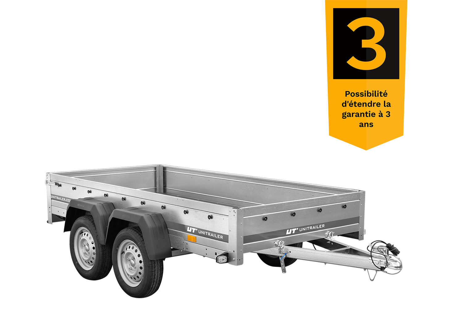Remorque simple essieu Unitrailer GARDEN TRAILER 264 KIPP