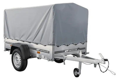 Remorque automobile Garden Trailer 200 KIPP 200 x 106 cm avec bâche haute, arceau et roue jockey PTAC 500 kg
