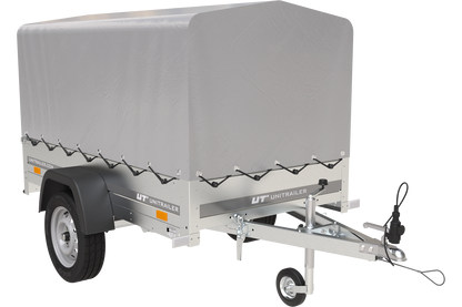 Remorque 750 kg 200 x 125 avec bâche haute et arceau Garden Trailer 201 KIPP