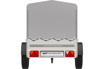 Remorque 750 kg 200 x 125 avec bâche haute et arceau Garden Trailer 201 KIPP