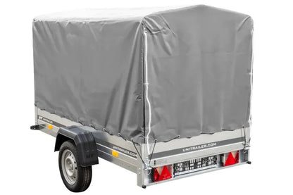 Remorque routière avec bâche haute (110 cm), arceau (110 cm) et roue jockey 230x125 Garden Trailer 230 KIPP