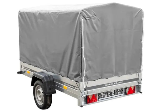 Remorque routière avec bâche haute (110 cm), arceau (110 cm) et roue jockey 230x125 Garden Trailer 230 KIPP