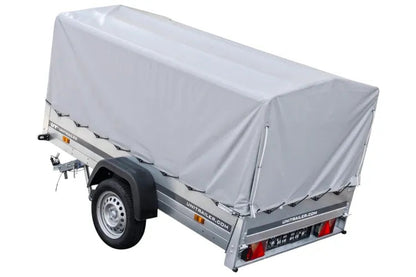 Remorque routière avec bâche haute, arceau H-800 et roue jockey 230x125 Garden Trailer 230 KIPP