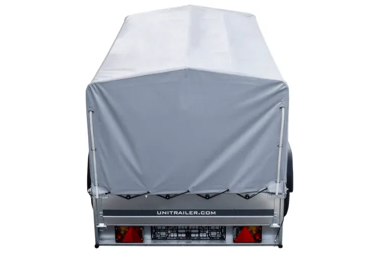 Remorque routière avec bâche haute, arceau H-800 et roue jockey 230x125 Garden Trailer 230 KIPP