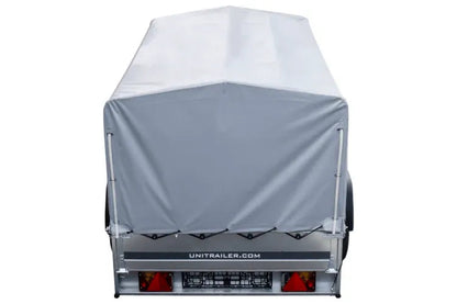 Remorque routière avec bâche haute, arceau H-800 et roue jockey 230x125 Garden Trailer 230 KIPP