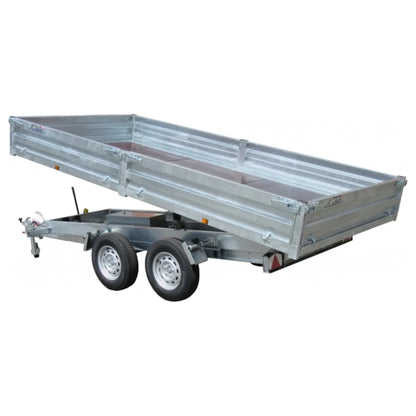 Remorque benne à relevage électrique – PTAC 3500 kg (402×190 cm) LIDER 39614PE